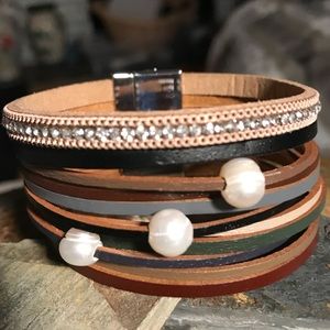 Valentine special Leather handcrafted bracelet